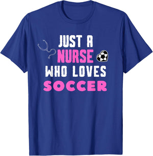 Cool Soccer Girls School Nurse RN ICU ER Pediatric T-Shirt - T-Shirt | Royal