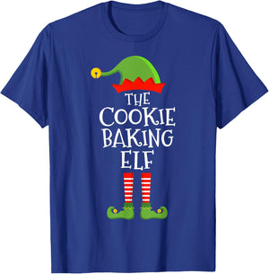 Cookie baking elf funny christmas matching family pajama T-Shirt - T-Shirt | Royal