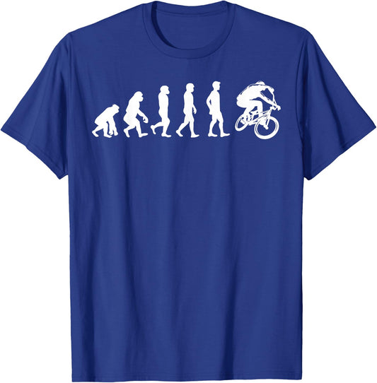 Evolution of Humanity to BMX Bike T-Shirt - T-Shirt | Royal