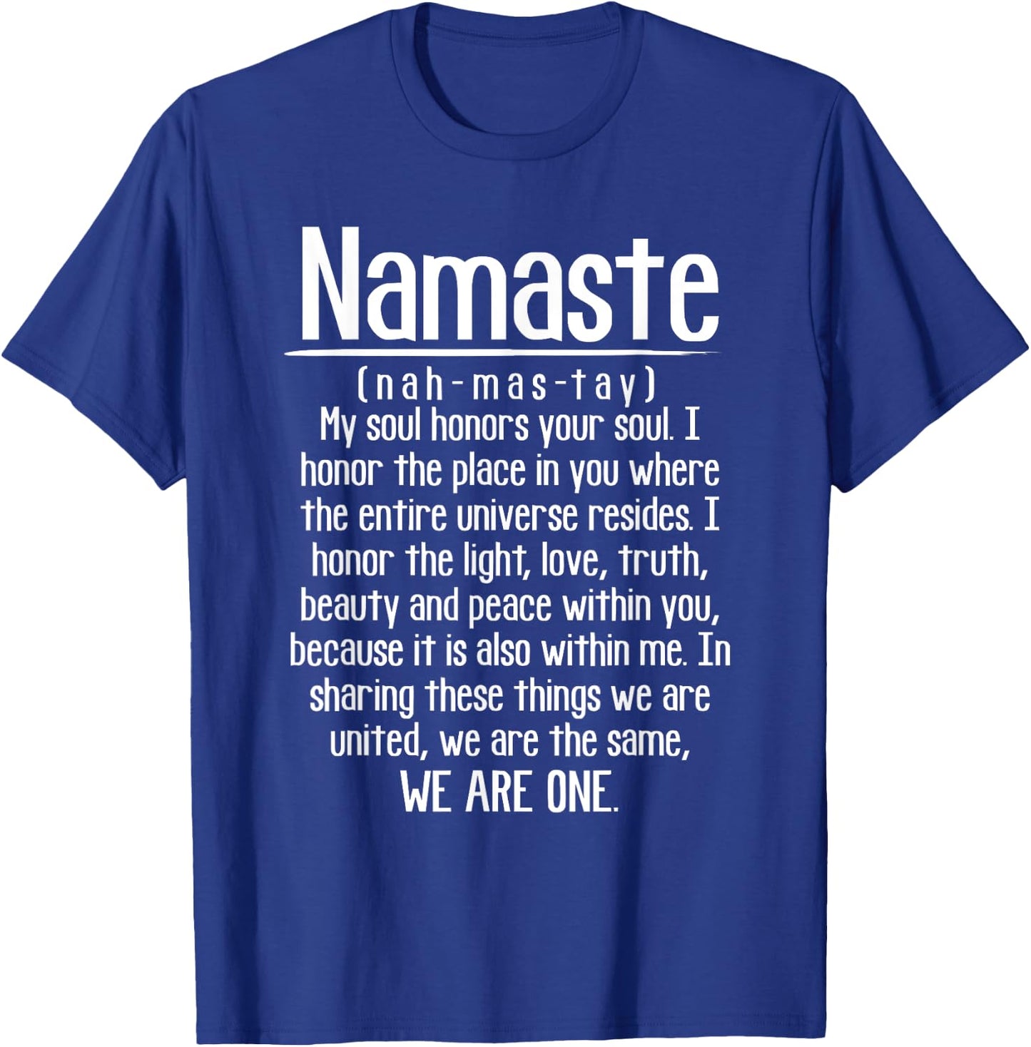 Definition Of Namaste Meditation Yoga Hindu Buddhist T-Shirt - T-Shirt | Royal