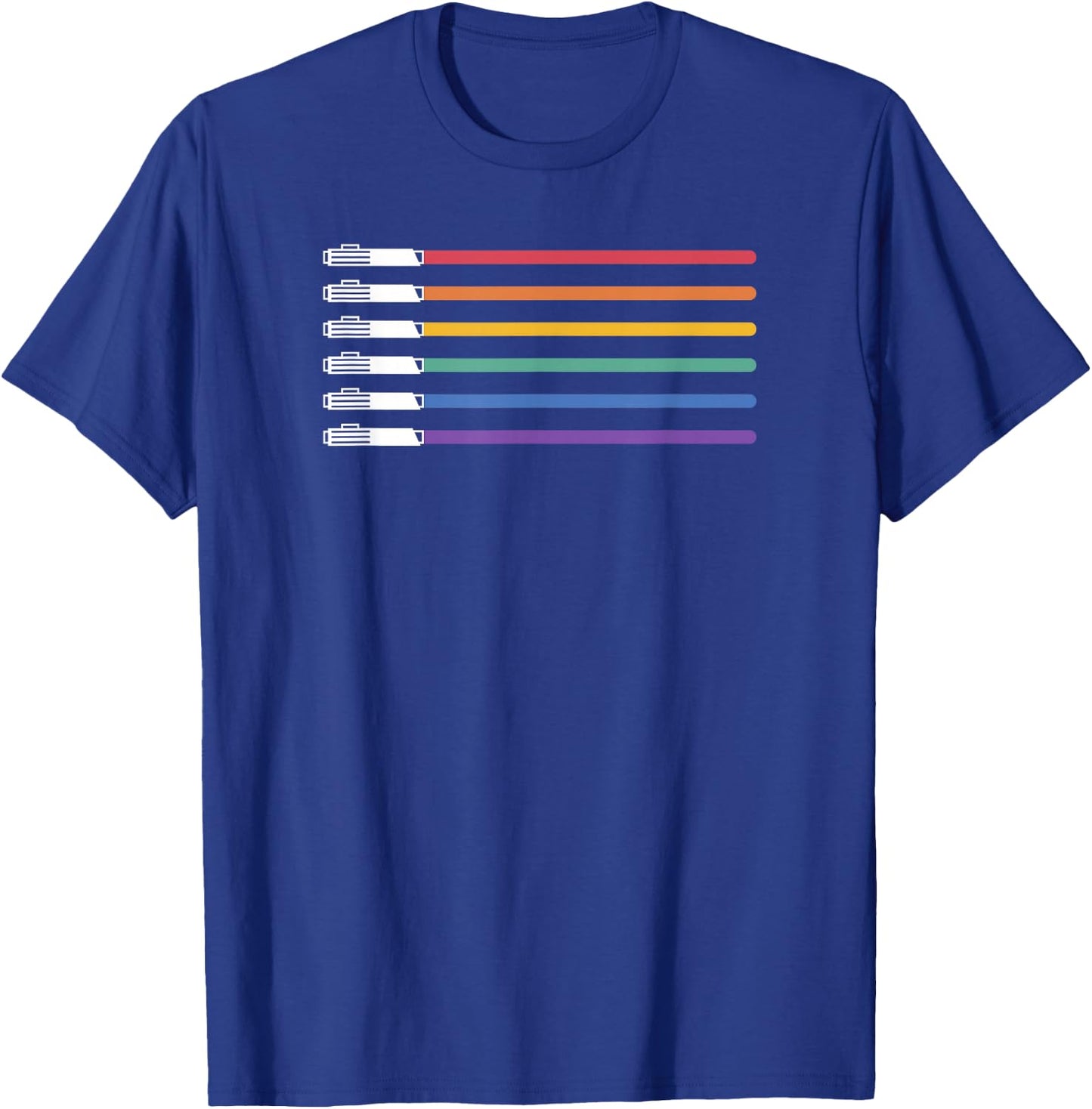 Star Wars Lightsabers Rainbow Flag Logo T-Shirt - T-Shirt | Royal