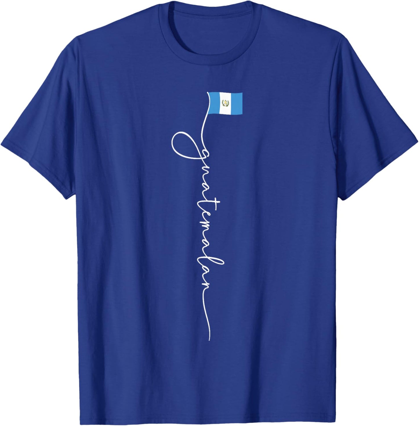 Guatemala Signature Guatemalan Flag T-Shirt - T-Shirt | Royal