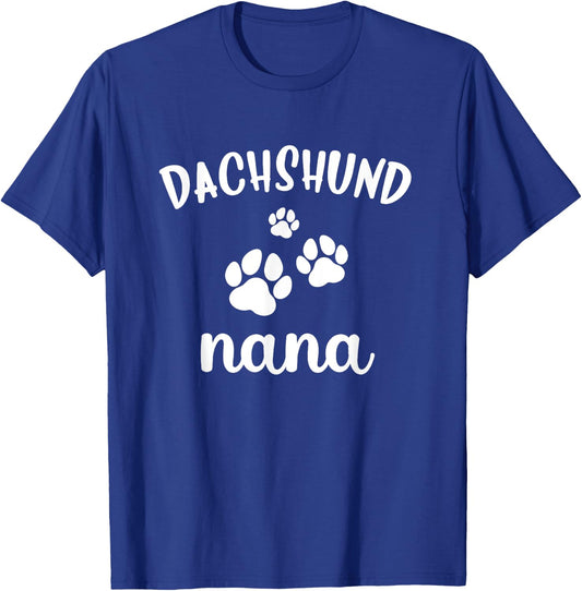 Dachshund Nana Cute Dog Wiener Doxie Weenie Women Girls Kids T-Shirt - T-Shirt | Royal