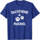 Dachshund Nana Cute Dog Wiener Doxie Weenie Women Girls Kids T-Shirt - T-Shirt | Royal