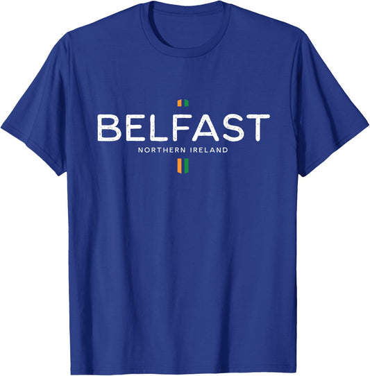 Belfast Northern Ireland Retro Vintage T-Shirt - T-Shirt | Royal
