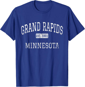Grand Rapids Minnesota MN Vintage T-Shirt - T-Shirt | Royal