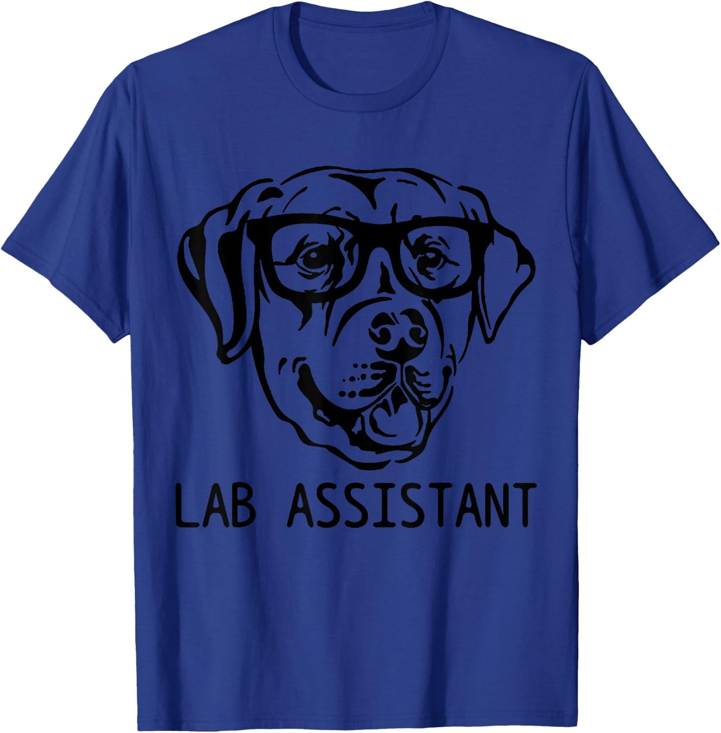 Lab Assistant Funny Labrador Retriever Mom Dad Dog T-Shirt - T-Shirt | Royal