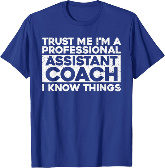 Cute Assistant Coach Women Softball Baseball Coaches T-Shirt - T-Shirt | Royal