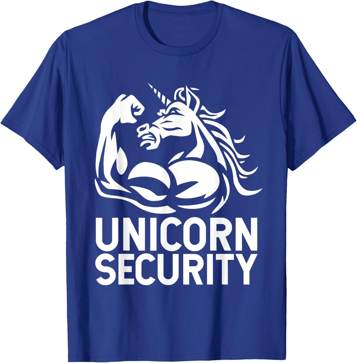 Unicorn Security Halloween Dad Mom Daughter Adult Costume T-Shirt - T-Shirt | Royal