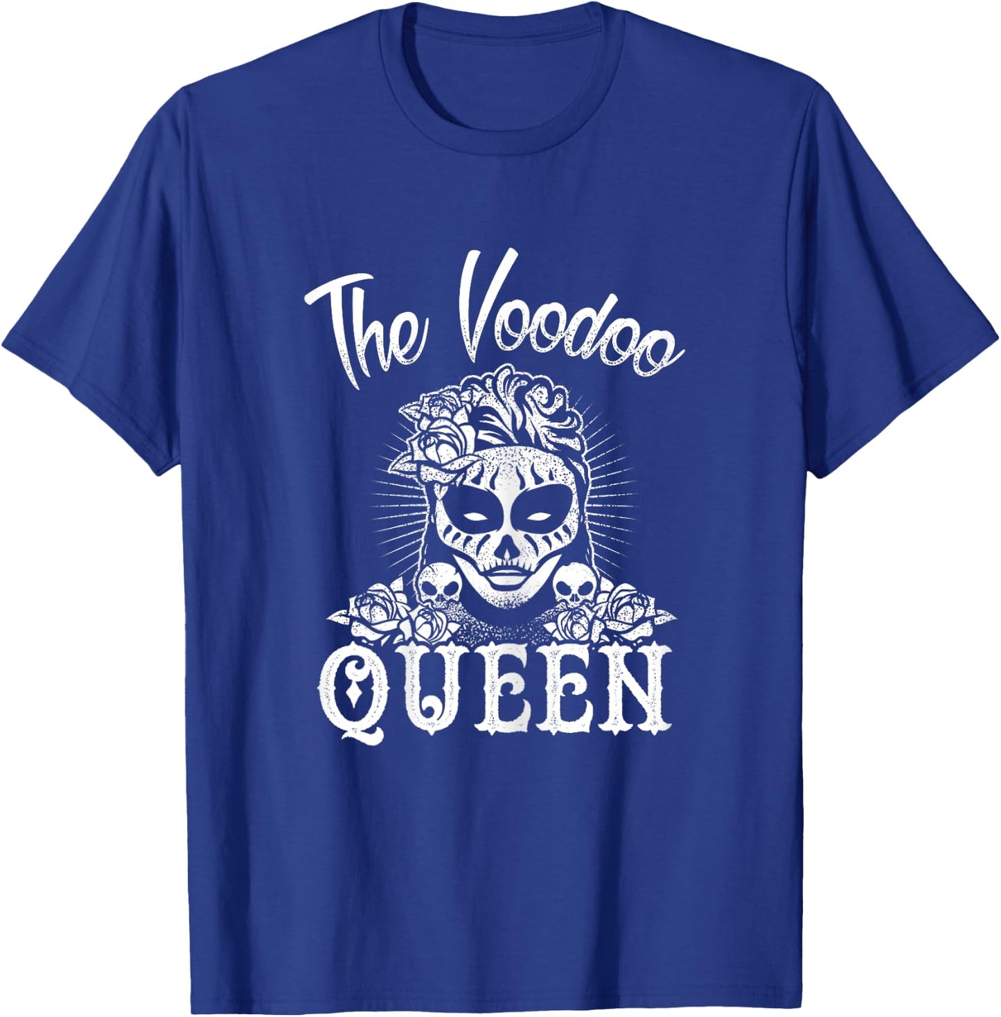 The Voodoo Queen Funny Halloween Skull Costume Mom Aunt Gift T-Shirt - T-Shirt | Royal