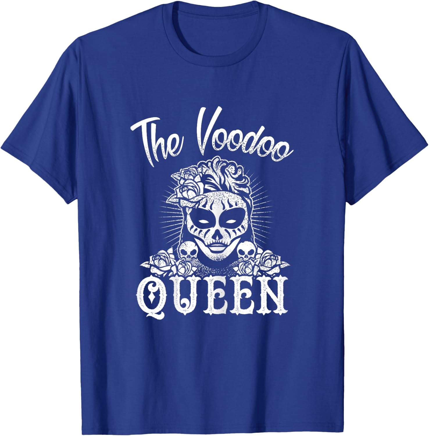 The Voodoo Queen Funny Halloween Skull Costume Mom Aunt Gift T-Shirt - T-Shirt | Royal