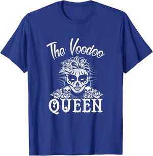 The Voodoo Queen Funny Halloween Skull Costume Mom Aunt Gift T-Shirt - T-Shirt | Royal