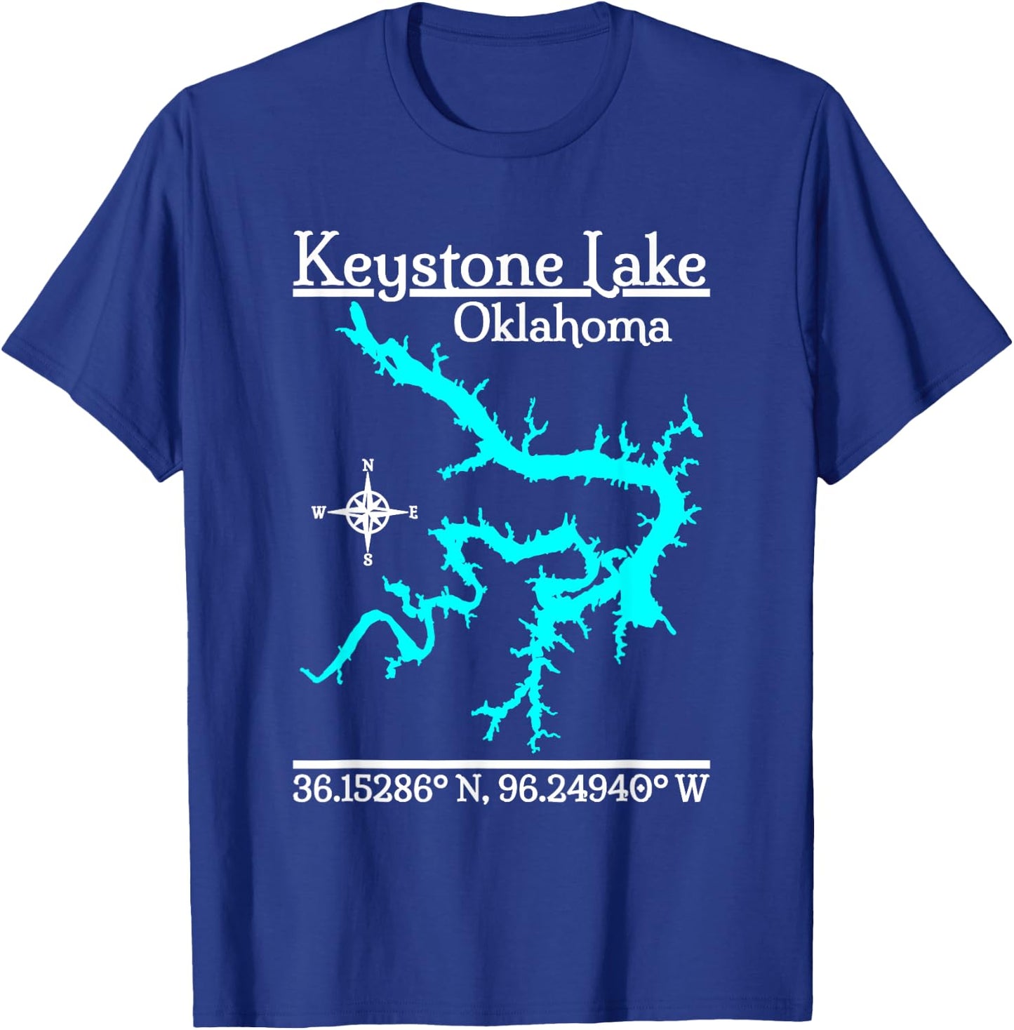 Keystone Lake, Oklahoma T-Shirt - T-Shirt | Royal