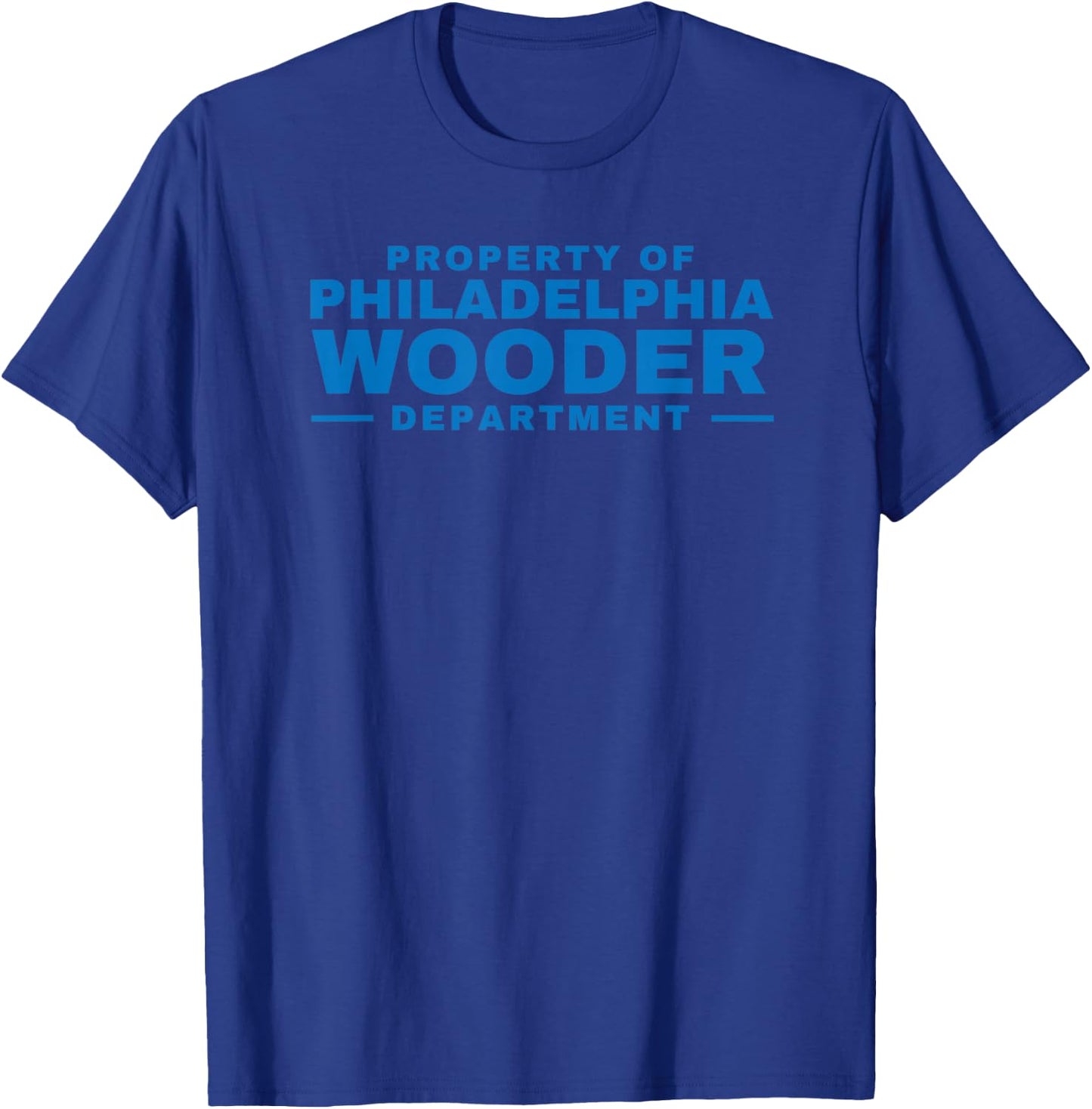 Funny Philadelphia Wooder Department Philly City Hall Parody T-Shirt - T-Shirt | Royal