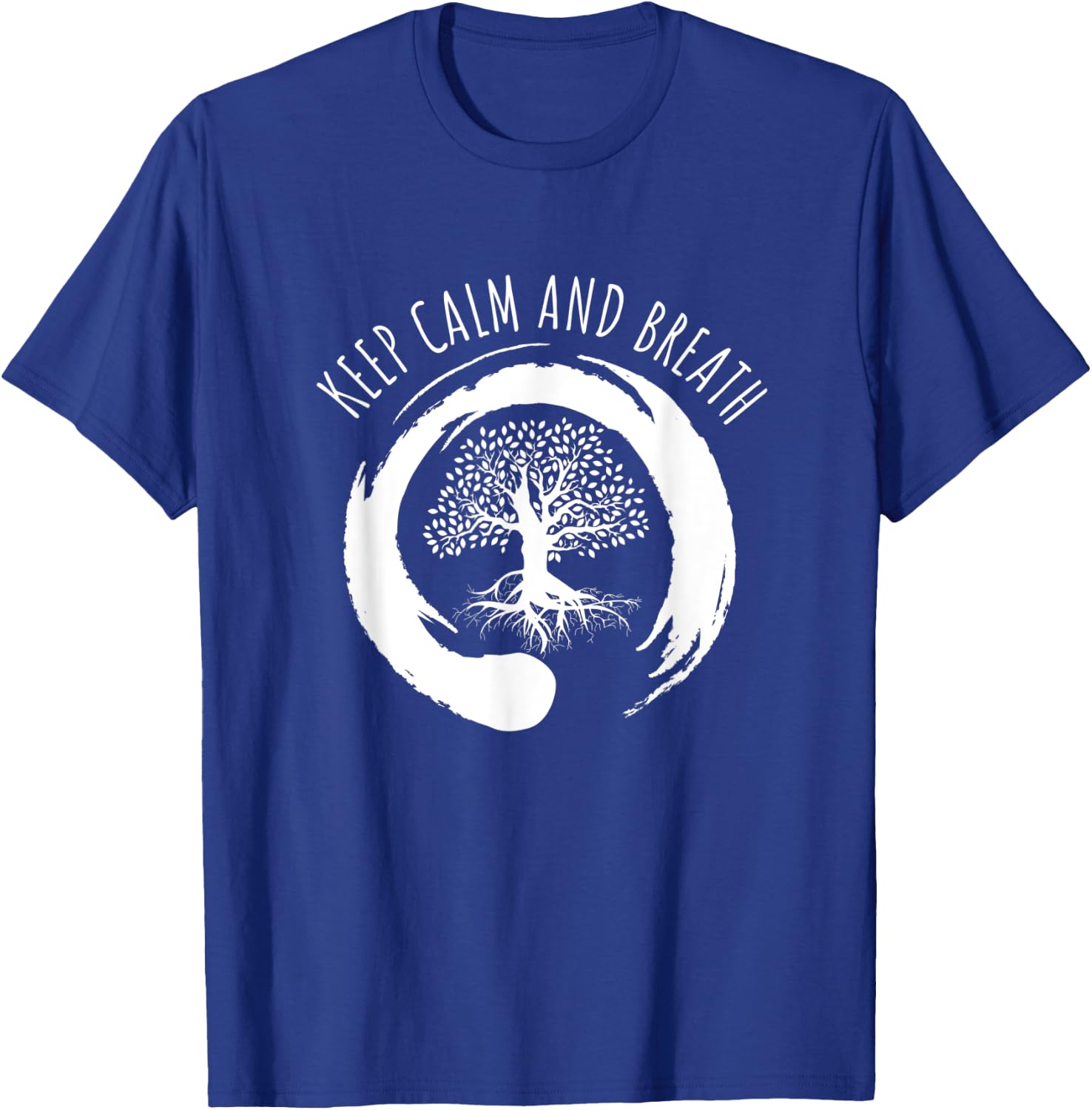 Keep Calm and Breath Meditation T-Shirt - T-Shirt | Royal