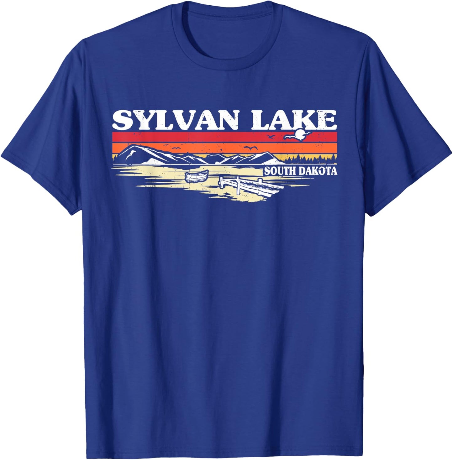 Fishing Boating Camping Lake Vacation Sylvan Lake T-Shirt - T-Shirt | Royal