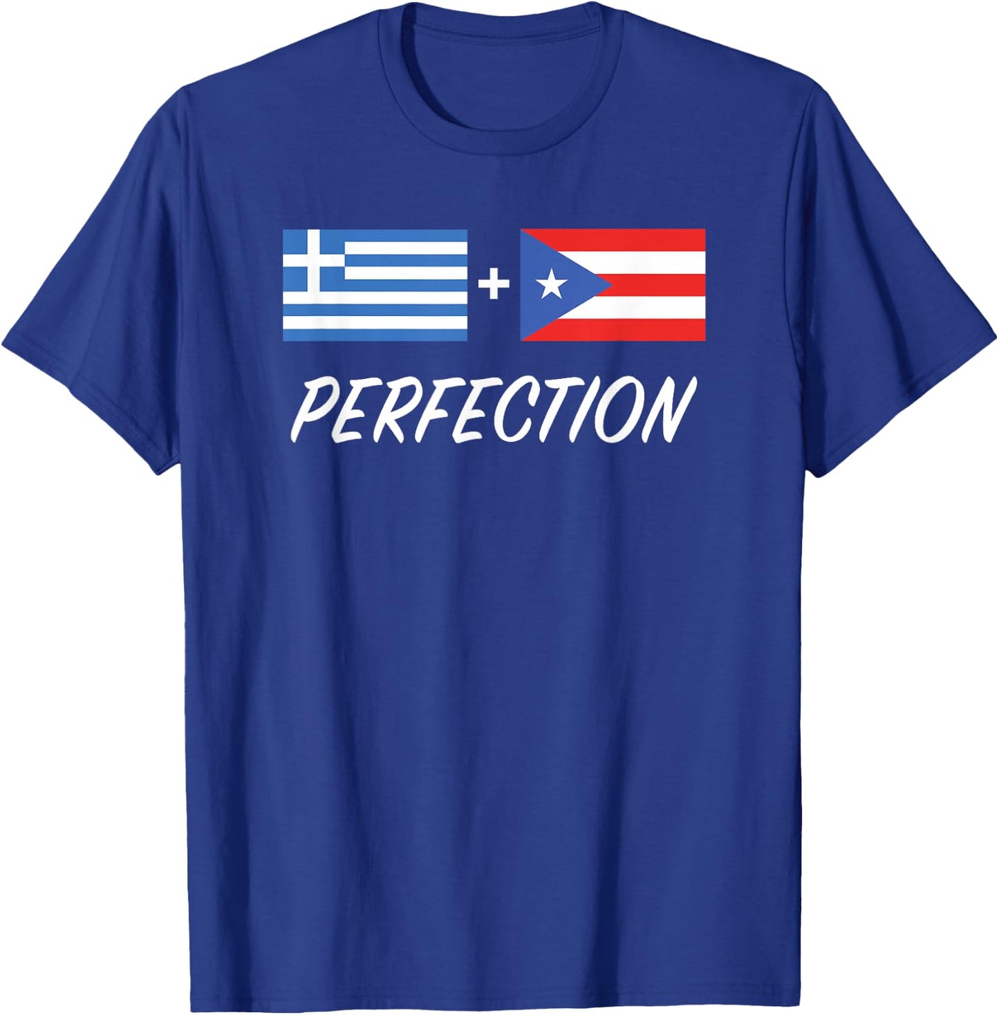 Greek Puerto Rican Flag Greece Puerto Rico Heritage T-Shirt - T-Shirt | Royal