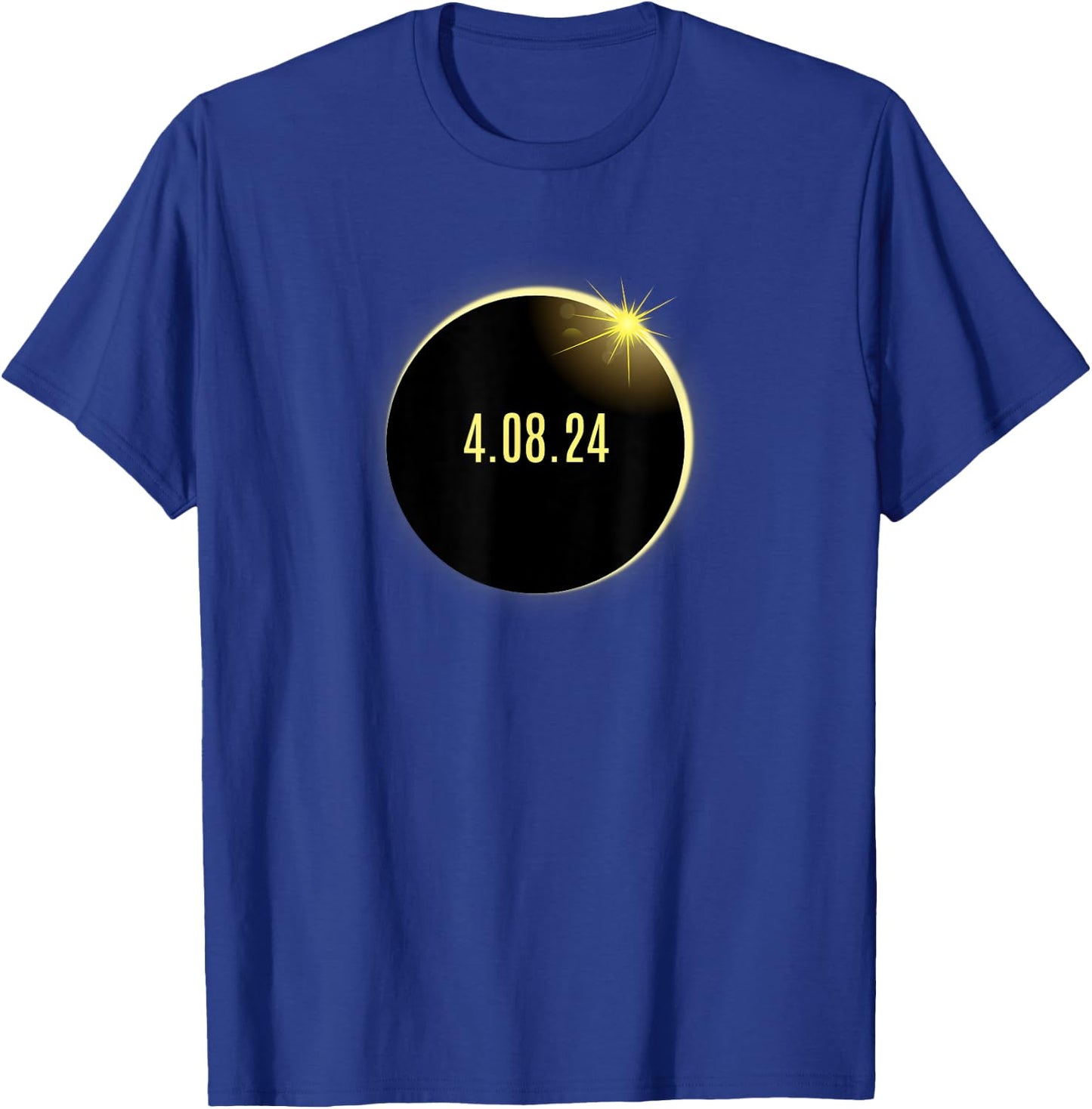 2024 Total Solar Eclipse America Spring 4.08.24 T-Shirt - T-Shirt | Royal
