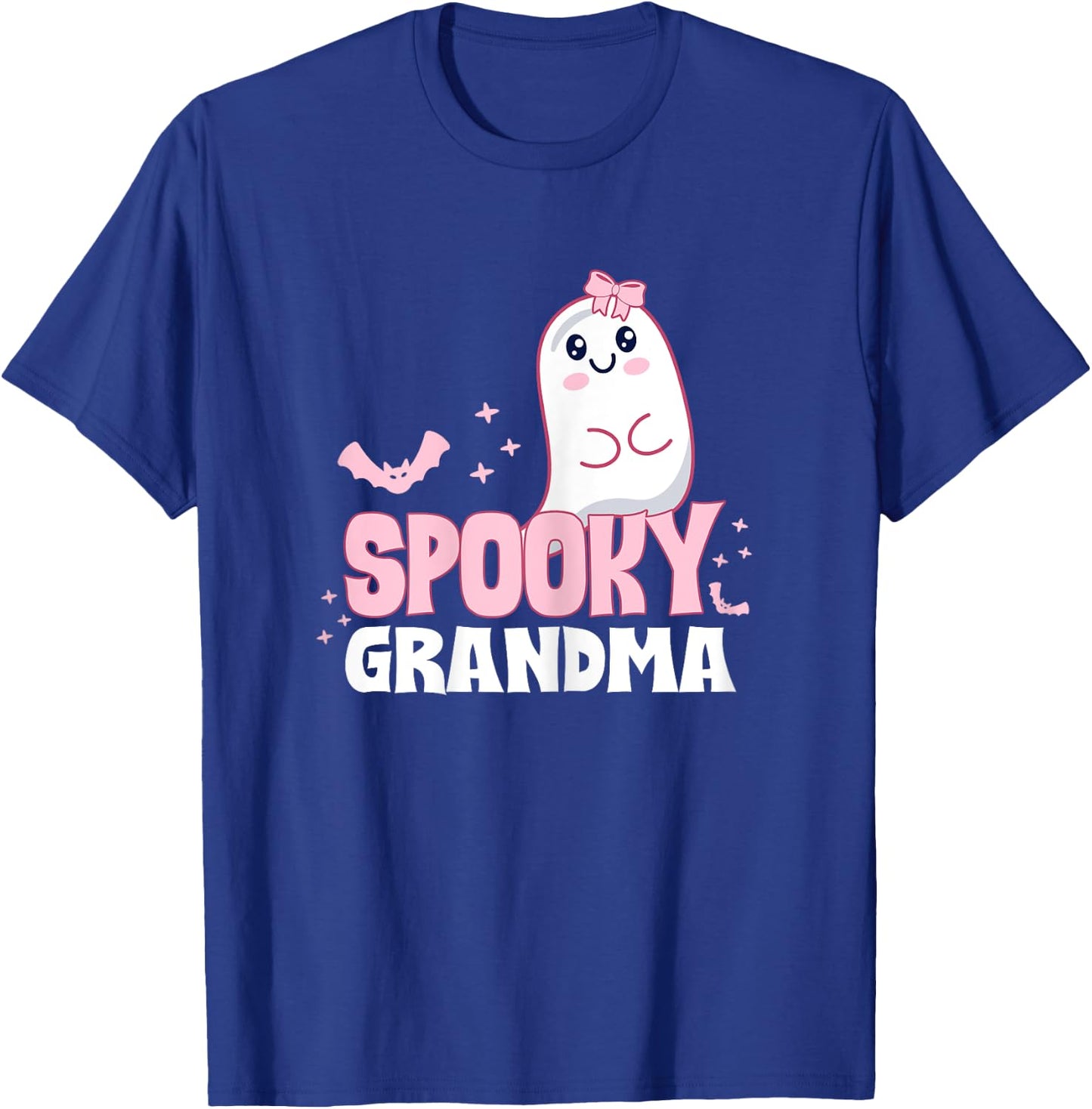 Spooky Grandma Family Cute Pink White Ghost Boo Halloween T-Shirt - T-Shirt | Royal