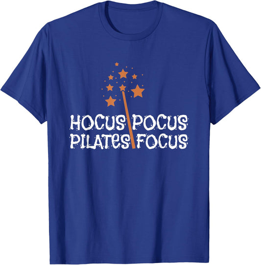 Hocus Pocus Pilates Focus Apparel Happy Halloween Day T-Shirt - T-Shirt | Royal