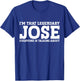 Jose Personal Name Funny Jose T-Shirt - T-Shirt | Royal