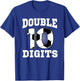 Double Digits Birthday Decorations Boy 10 Soccer 10th Bday T-Shirt - T-Shirt | Royal