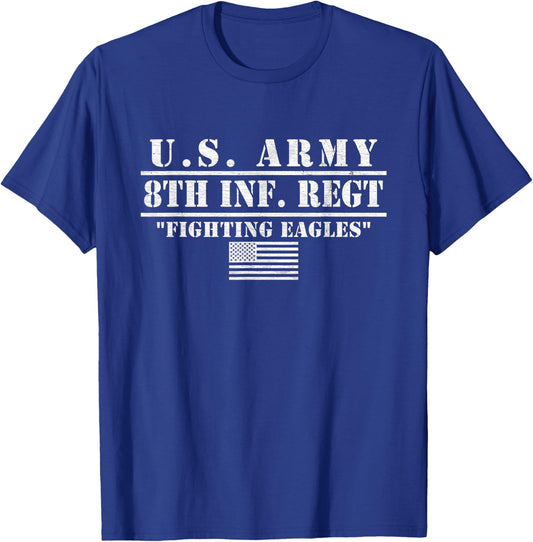8th Infantry Regiment Fort Carson Colorado 8th Inf Regt T-Shirt - T-Shirt | Royal
