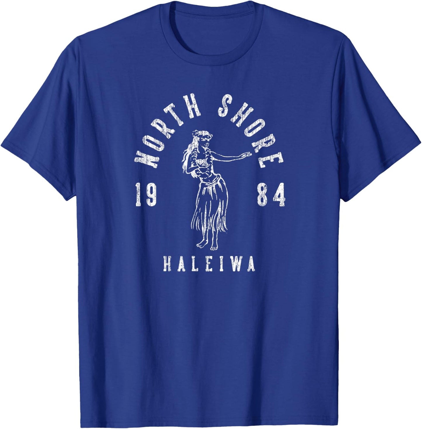 North Shore Haleiwa Hawaii Hula Vintage Style T-Shirt - T-Shirt | Royal