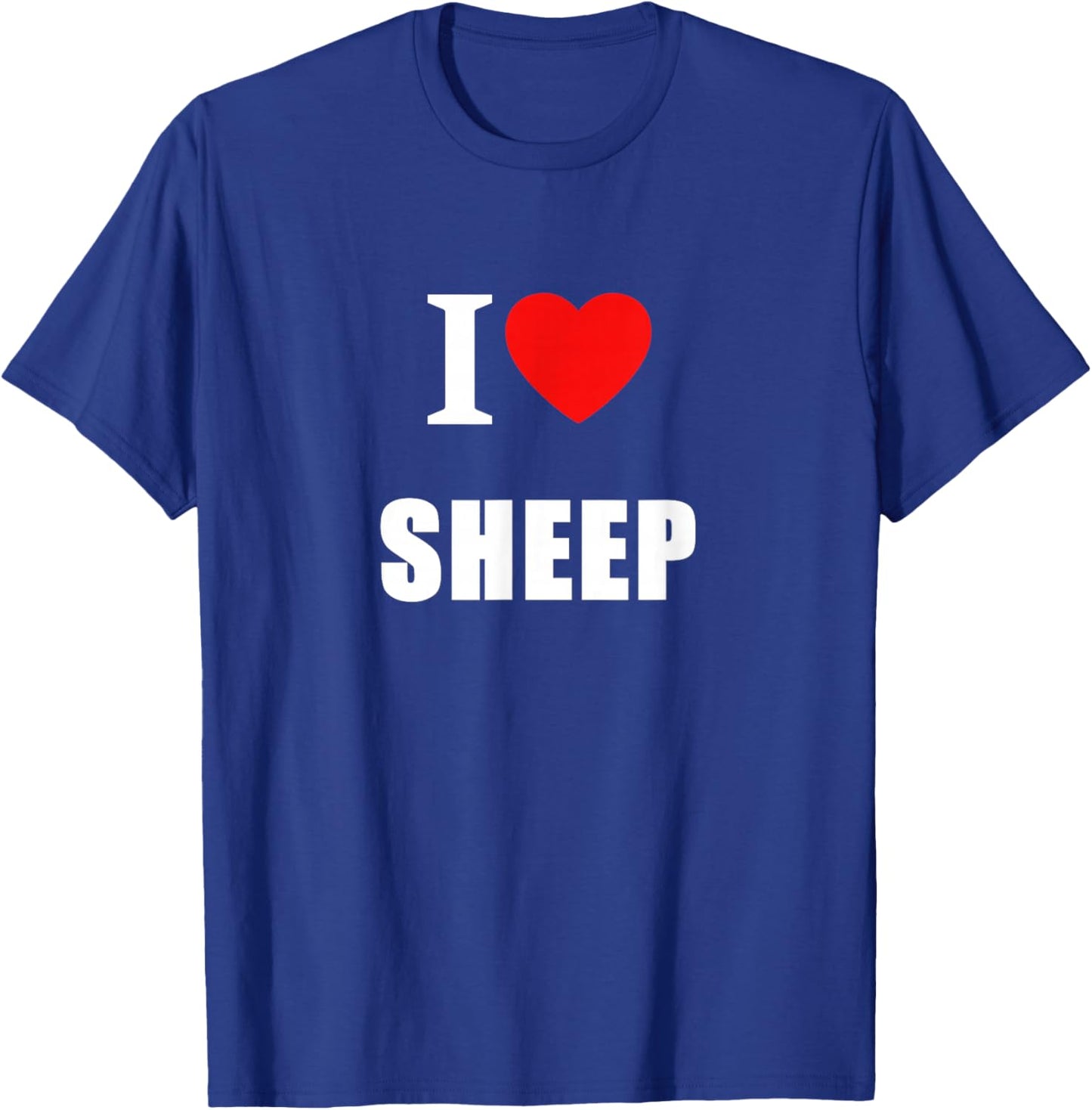 I Love Sheep Vintage Classic Heart Men Women Kids T-Shirt - T-Shirt | Royal