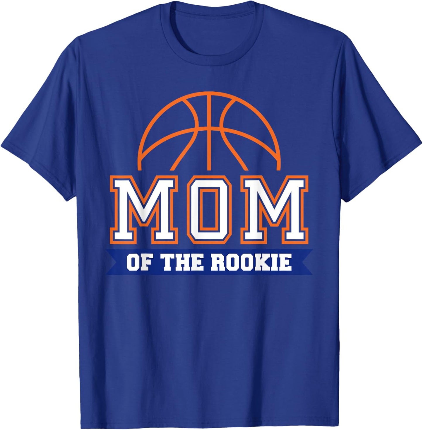 Mom of Rookie 1st Birthday Basketball Theme Matching Party T-Shirt - T-Shirt | Royal