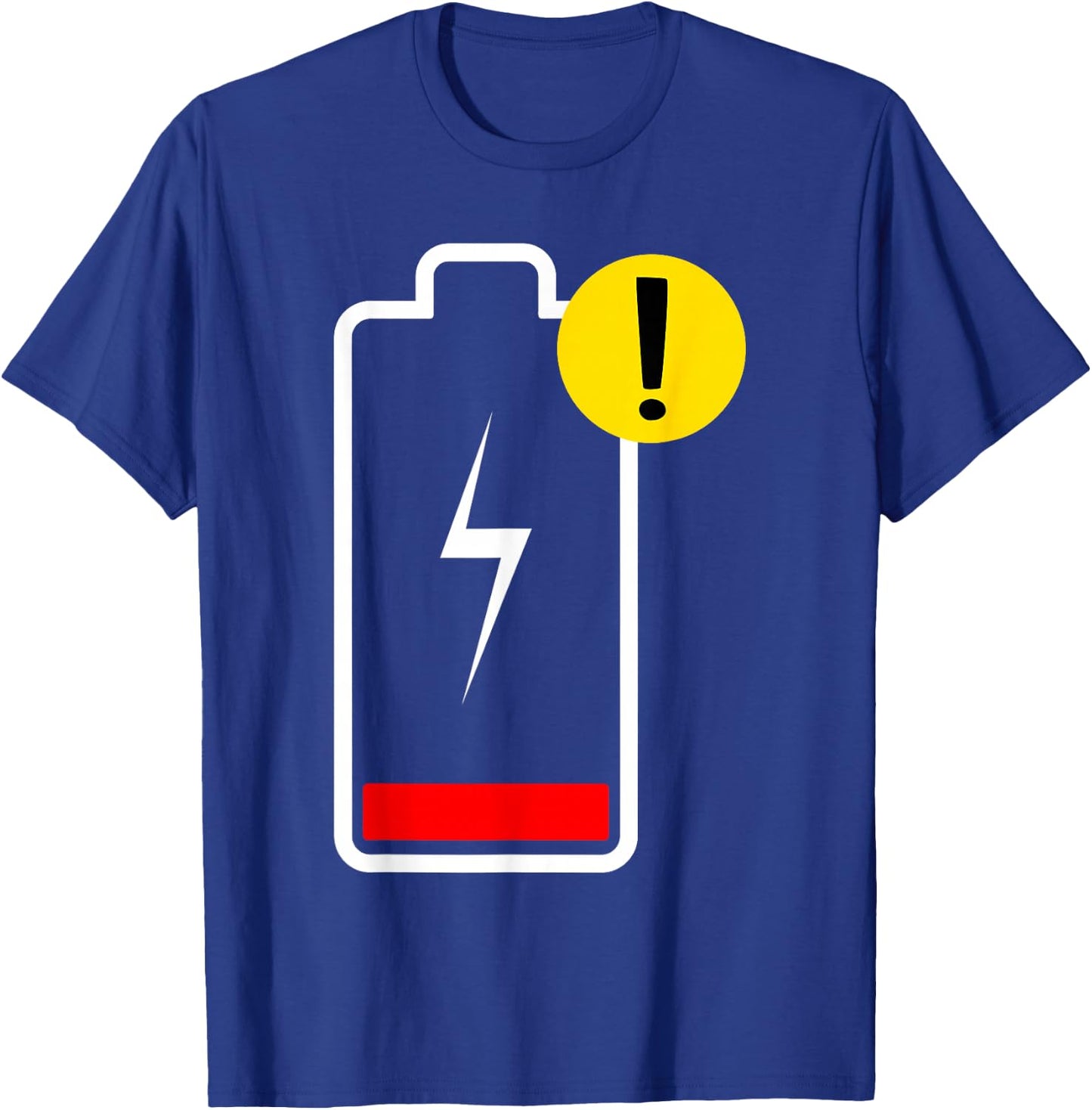 Low Battery Energy Halloween Costume Low Power Battery T-Shirt - T-Shirt | Royal