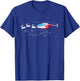 Helicopter Santa Christmas Sleigh - Funny Helicopter Xmas T-Shirt - T-Shirt | Royal