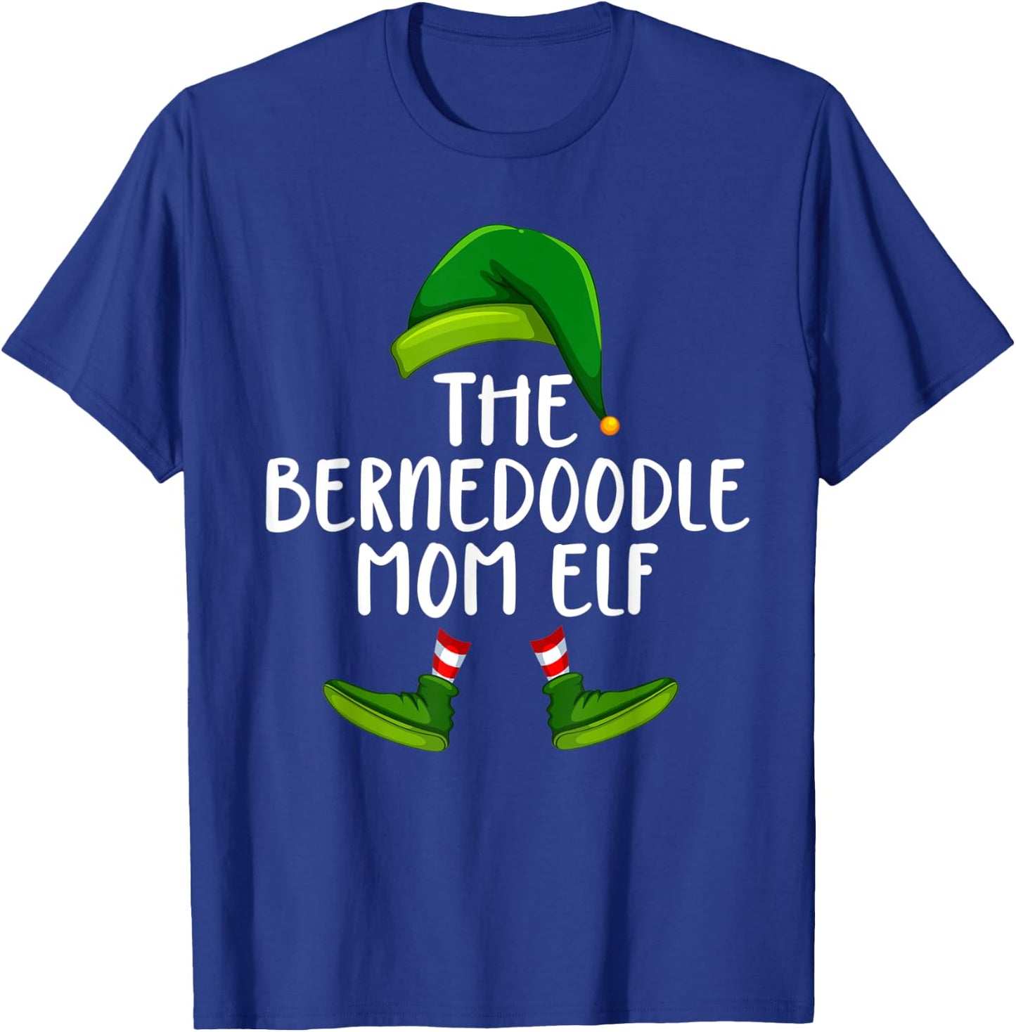 Bernedoodle Mom Dog Elf Funny Christmas Pajama X mas Women T-Shirt - T-Shirt | Royal