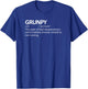 Grunpy Funny Running Definition | Grumpy Marathon Runner T-Shirt - T-Shirt | Royal