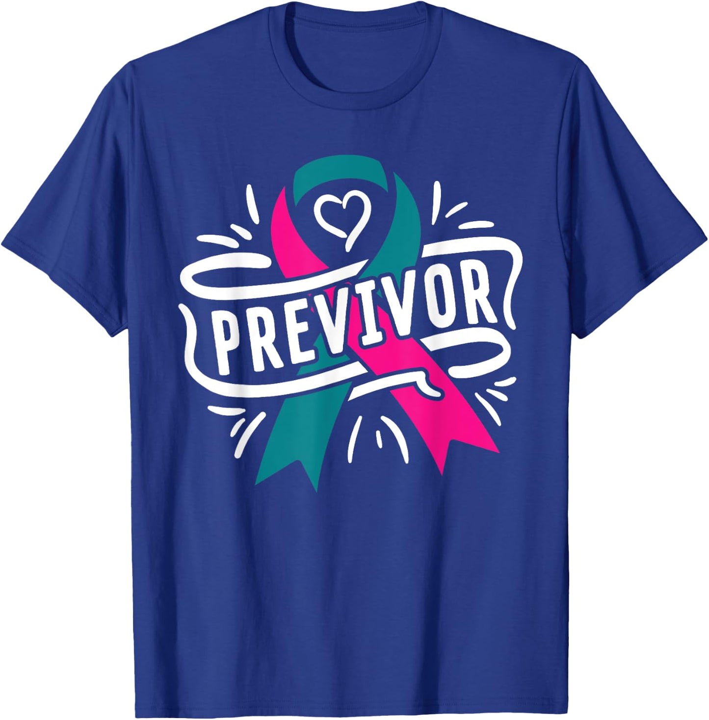 Previvor BRCA Breast Cancer Awareness Support T-Shirt - T-Shirt | Royal
