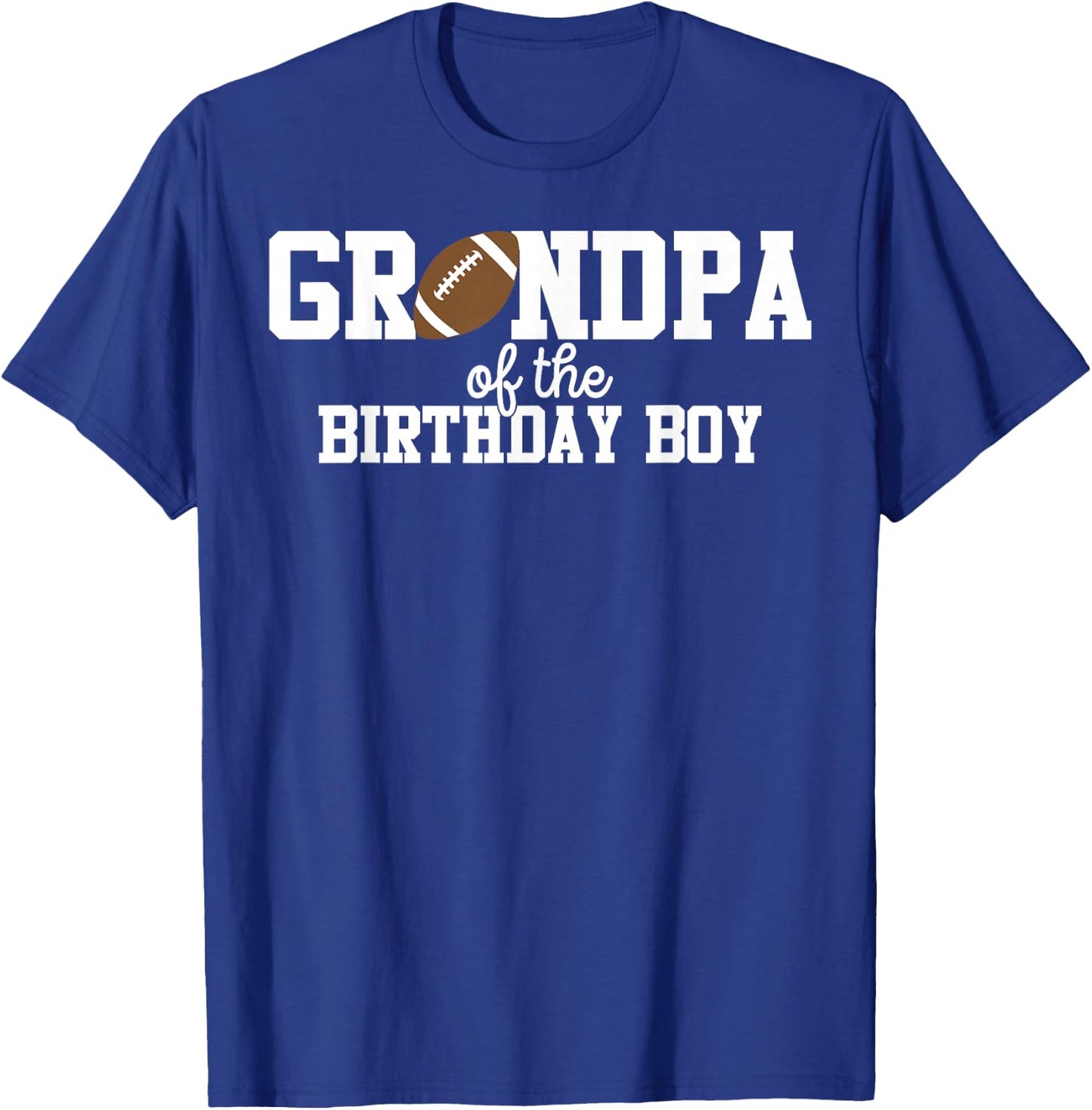 Grandpa 5 of the Birthday Boy Football Lover First Birthday T-Shirt - T-Shirt | Royal