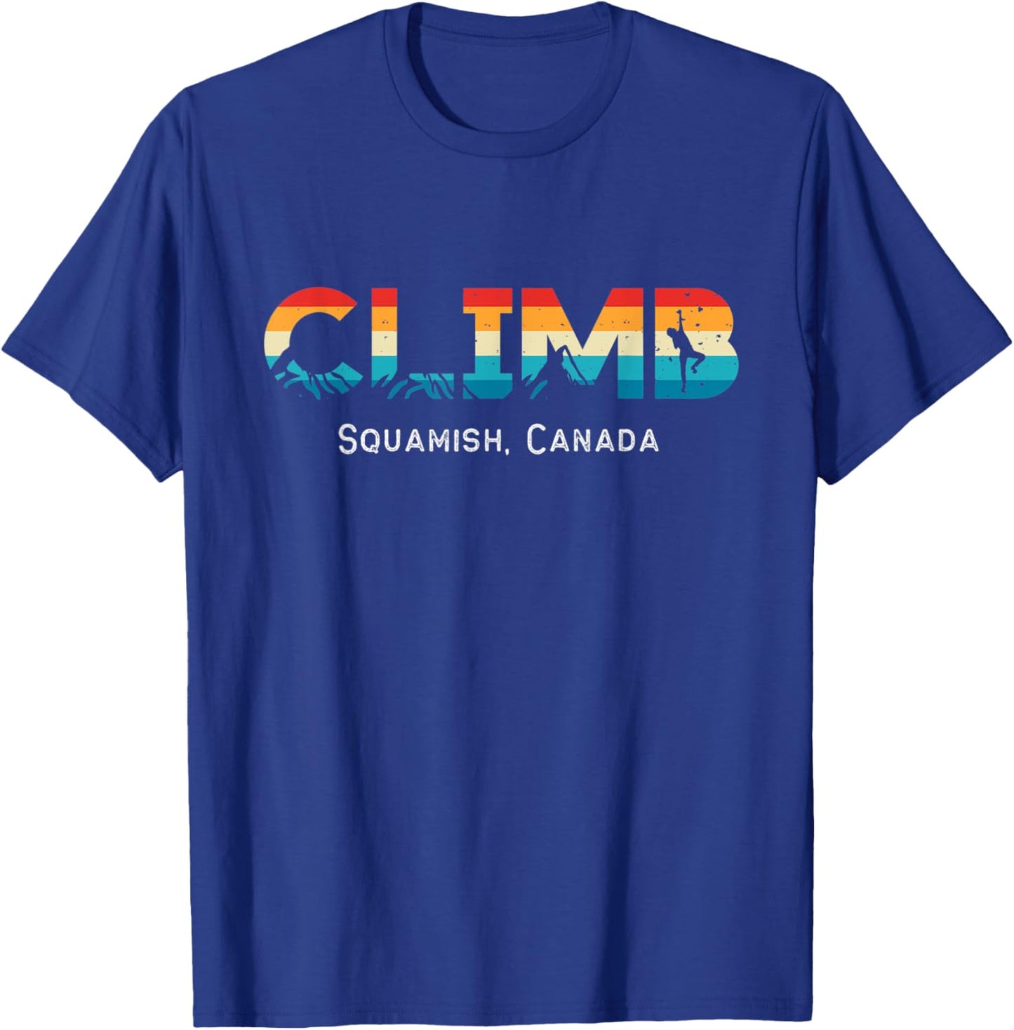 Vintage Climb Squamish, Canada Rock Climbing Bouldering T-Shirt - T-Shirt | Royal
