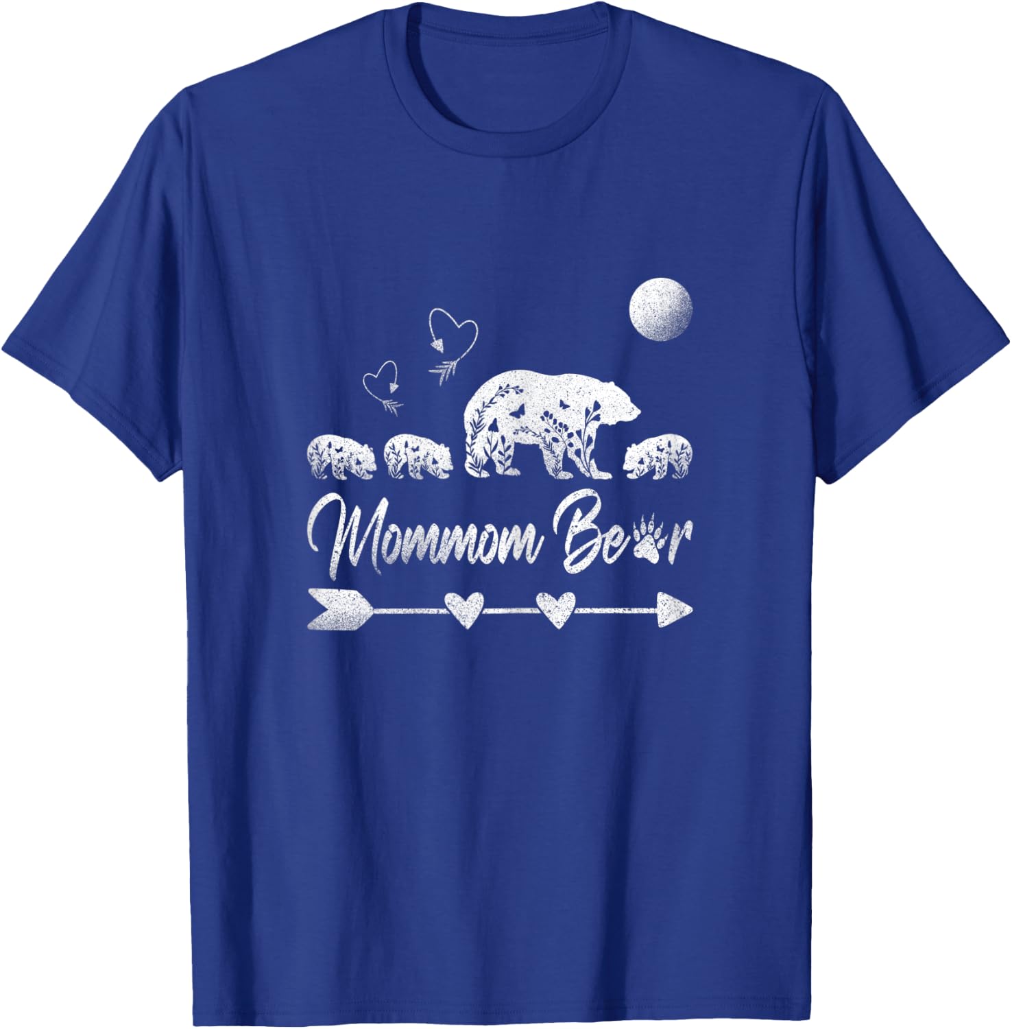 Mommom Bear With Three Bear Cubs Cute Mothers Day Boho Arrow T-Shirt - T-Shirt | Royal