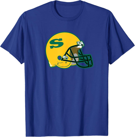 Siena College Throwback Football Helmet Vintage T-Shirt - T-Shirt | Royal