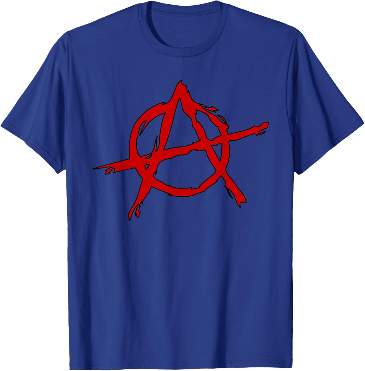 Anarchy, sign, A red black, pirate, rebel, punk, anti, left T-Shirt - T-Shirt | Royal
