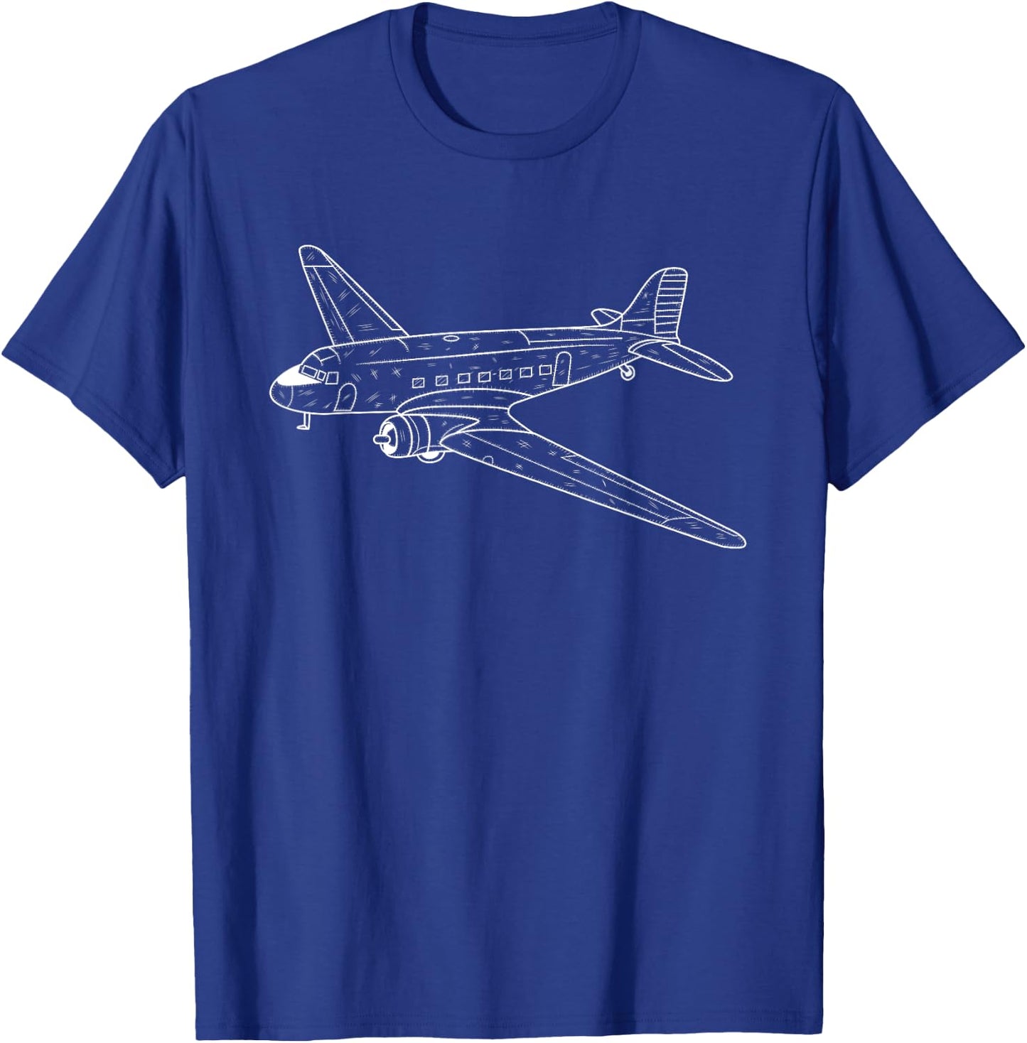 Vintage DC-3 Airplane Funny Aircraft Plane Lover Outfit Men T-Shirt - T-Shirt | Royal
