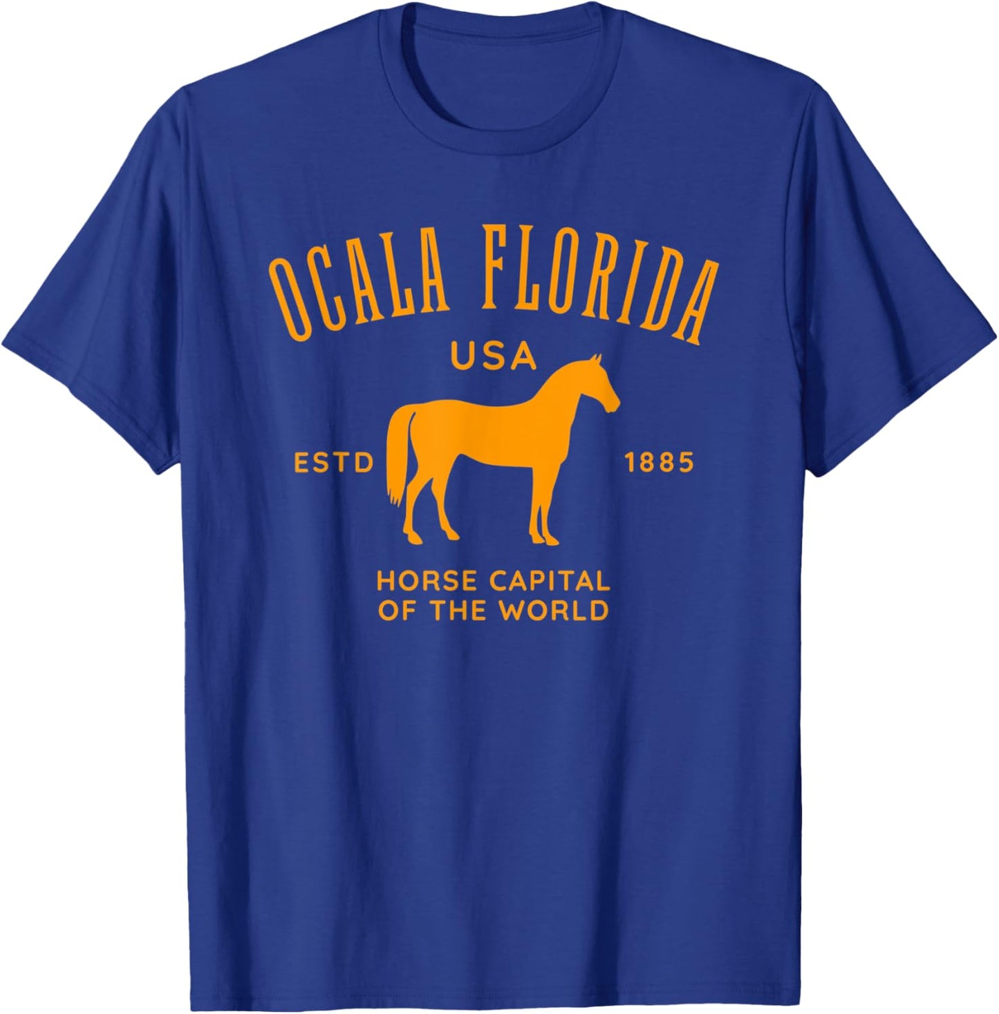 Ocala Florida USA Horse Capital Vintage Equestrian Design T-Shirt - T-Shirt | Royal