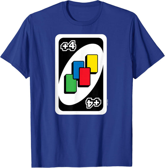 UNO - Draw Four Card T-Shirt - T-Shirt | Royal