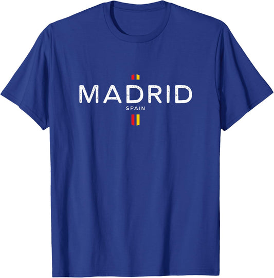 Madrid Spain Retro Vintage T-Shirt - T-Shirt | Royal
