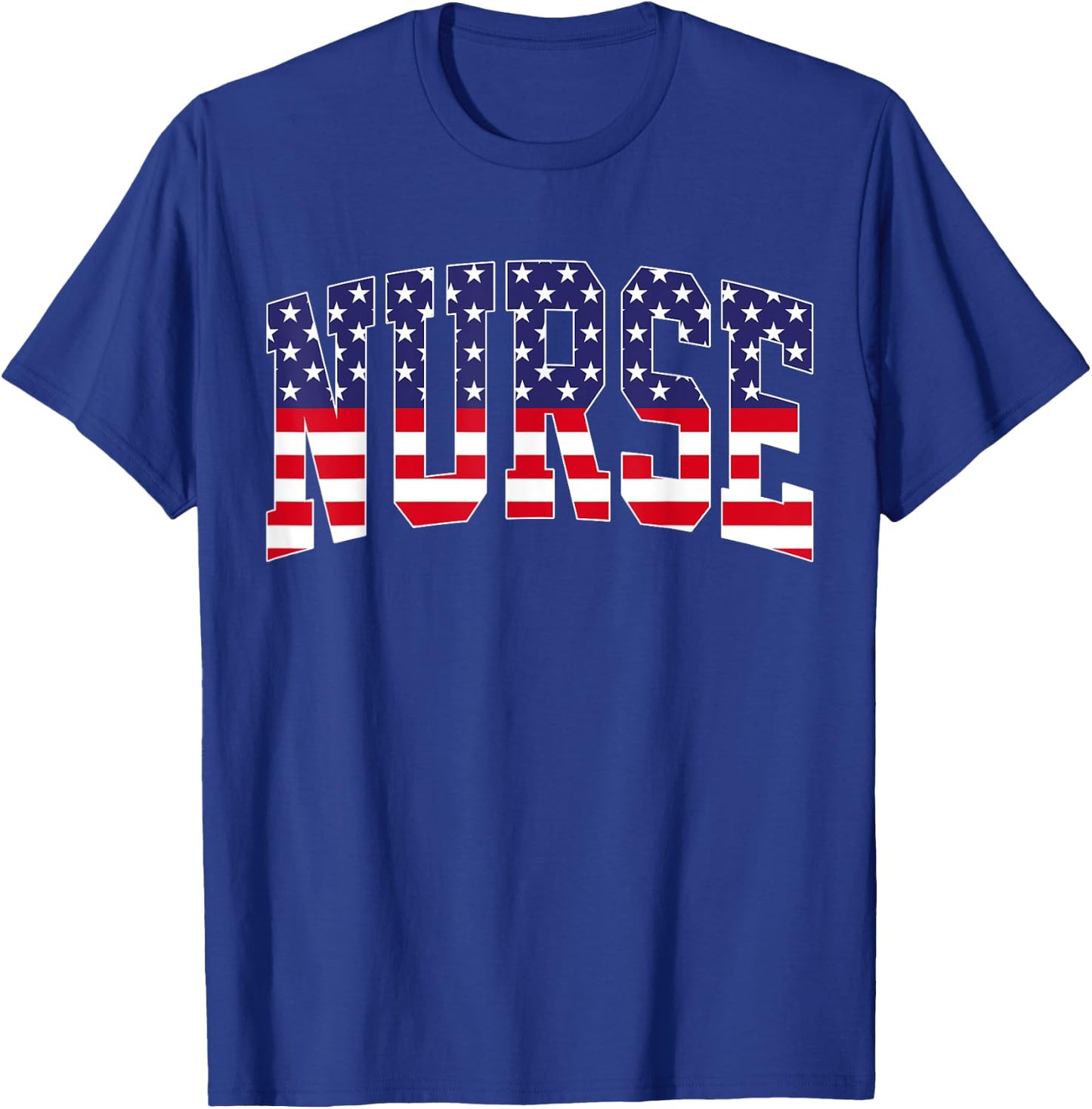 Vintage Nurse US Flag 4th Of July Nursing Patriotic RN Men T-Shirt - T-Shirt | Royal