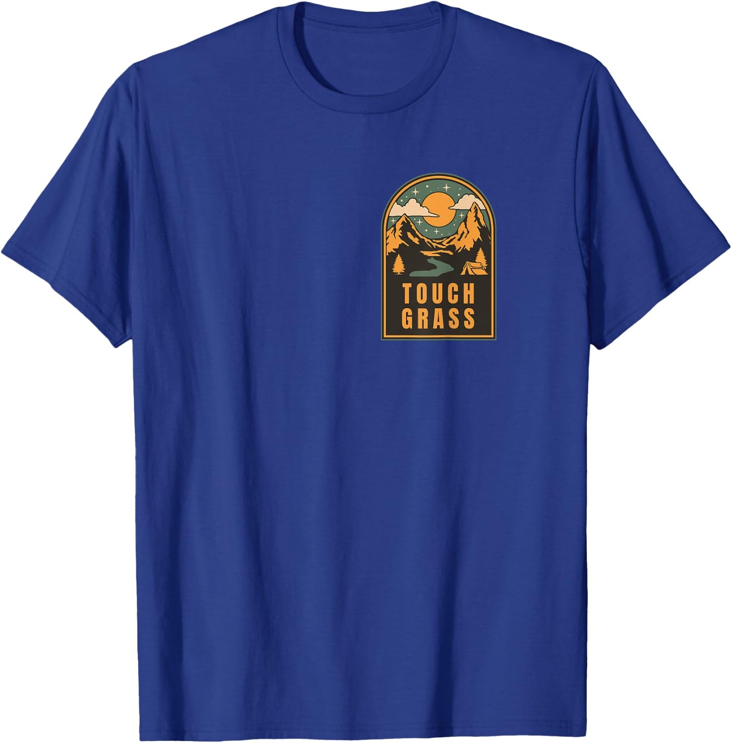 Touch Grass - Gen-Z Humorous Nature Design T-Shirt - T-Shirt | Royal