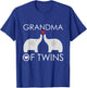 Grandma of Twins Grandmother Gifts Pregnancy Blessed T-Shirt - T-Shirt | Royal