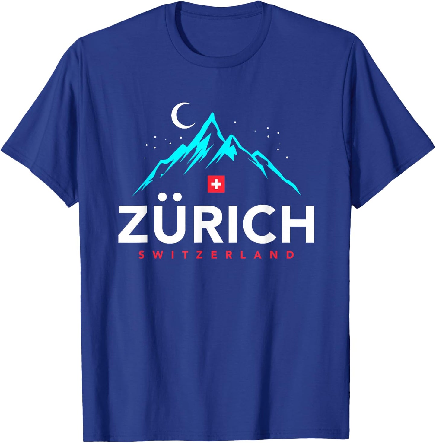 Switzerland Zurich With Starry Night T-Shirt - T-Shirt | Royal