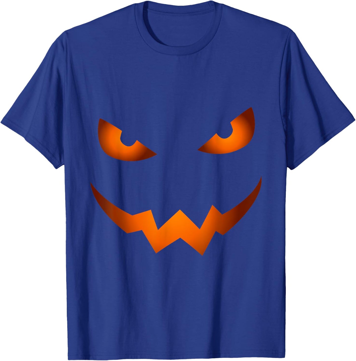 Scary Jack O Lantern Pumpkin Face Halloween Costume T-Shirt - T-Shirt | Royal