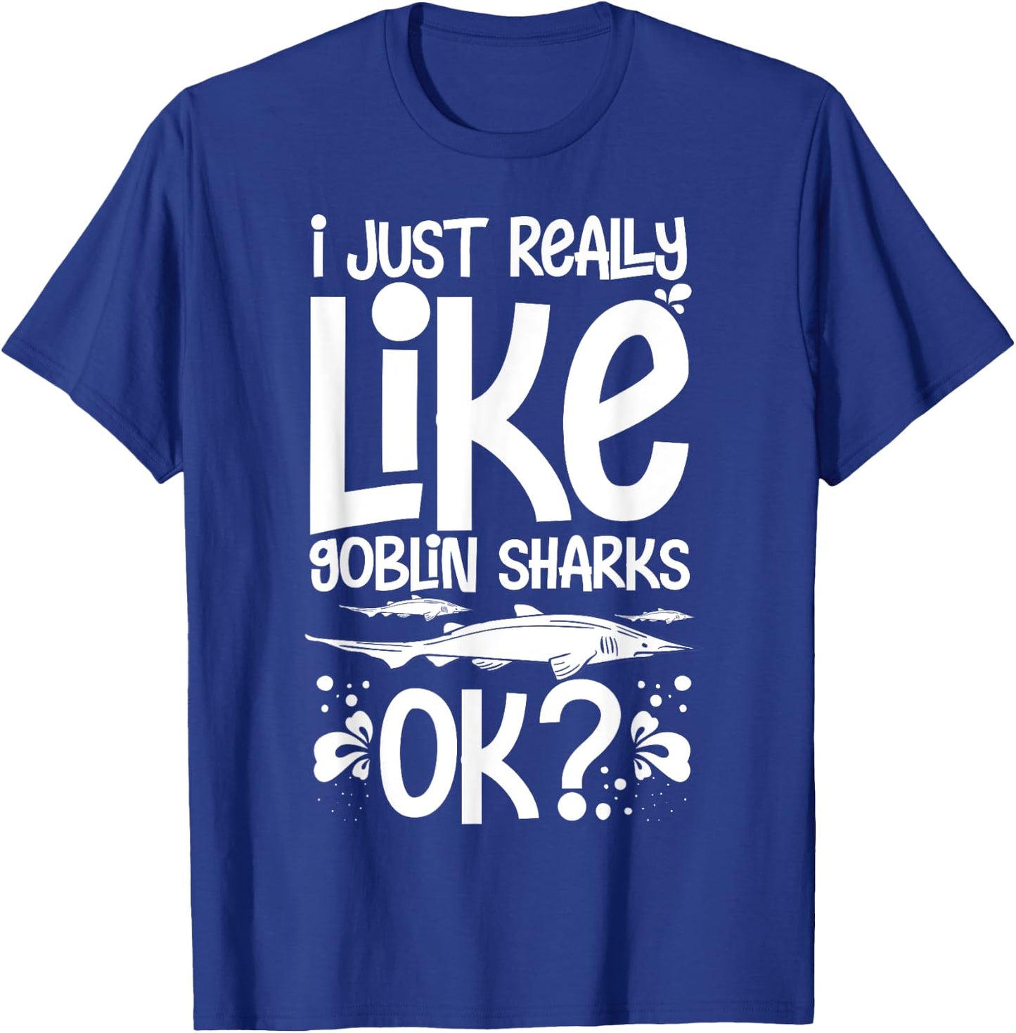 Goblin Shark Animal Tooth Funny Ocean T-Shirt - T-Shirt | Royal